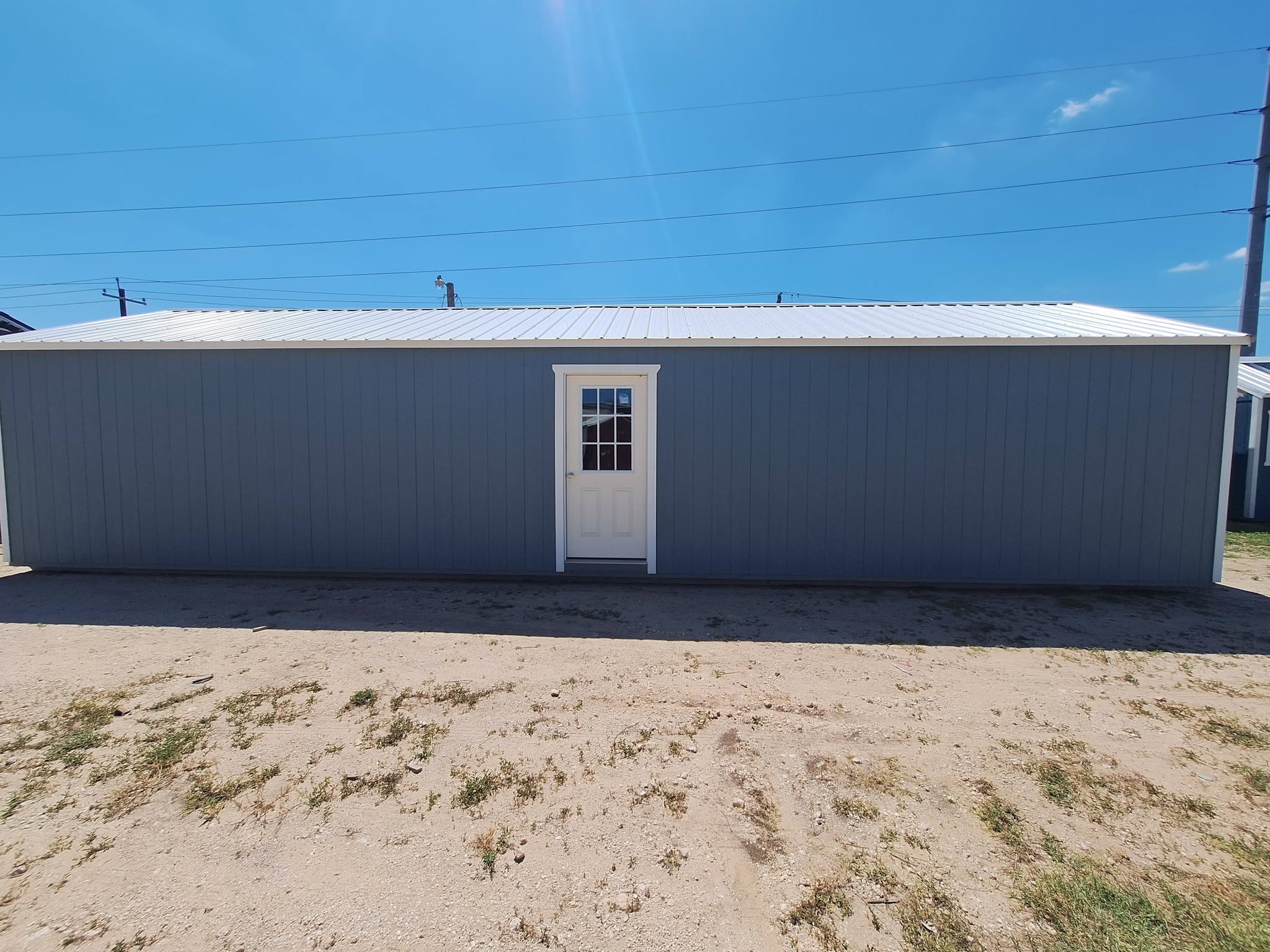 Storage shed on the Mesquite Sheds & More lot in Alamo, TX